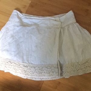 Free People White mini skirt